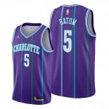 Camiseta Charlotte Hornets Nicolas Batum NO 5 Classic 2019-20 Violeta