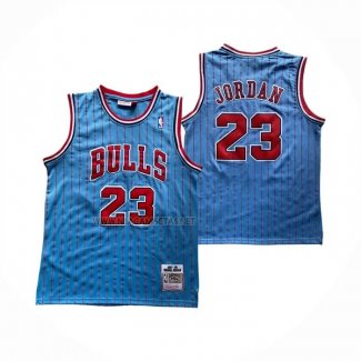 Camiseta Chicago Bulls Michael Jordan NO 23 Mitchell & Ness 1997-98 Azul3
