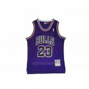 Camiseta Chicago Bulls Michael Jordan NO 23 Mitchell & Ness 1997-98 Violeta