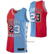 Camiseta Chicago Bulls Michael Jordan NO 23 Split Azul Rojo