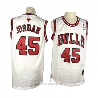 Camiseta Chicago Bulls Michael Jordan NO 45 Retro Blanco