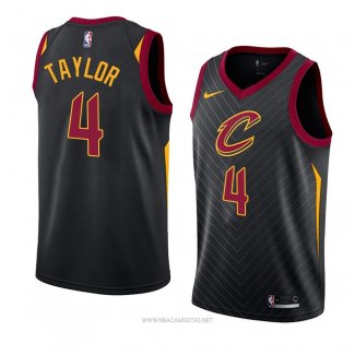 Camiseta Cleveland Cavaliers Isaiah Taylor NO 4 Statement 2018 Negro