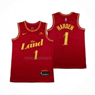 Camiseta Cleveland Cavaliers James Harden NO 1 Ciudad 2023-24 Rojo