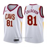 Camiseta Cleveland Cavaliers Jose Calderon NO 81 Association 2017-18 Blanco