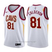 Camiseta Cleveland Cavaliers Jose Calderon NO 81 Association 2017-18 Blanco