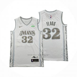 Camiseta Dallas Mavericks Cooper Flagg NO 32 City 2024-25 Blanco