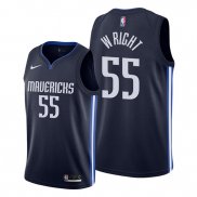 Camiseta Dallas Mavericks Delon Wright NO 55 Statement Azul