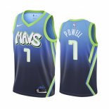 Camiseta Dallas Mavericks Dwight Powell NO 7 Ciudad Edition Azul