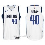 Camiseta Dallas Mavericks Harrison Barnes NO 40 2017-18 Blanco