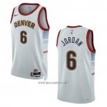 Camiseta Denver Nuggets Deandre Jordan NO 6 Ciudad 2022-23 Blanco