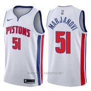 Camiseta Detroit Pistons Boban Marjanovic NO 51 Association 2017-18 Blanco