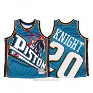Camiseta Detroit Pistons Brandon Knight NO 23 Mitchell & Ness Big Face Azul