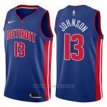 Camiseta Detroit Pistons Brice Johnson NO 13 Icon 2017-18 Azul