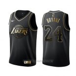 Camiseta Golden Edition Los Angeles Lakers Kobe Bryant NO 24 Negro