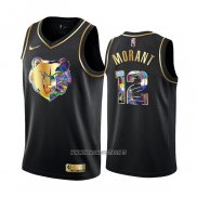 Camiseta Golden Edition Memphis Grizzlies Ja Morant NO 12 2021-22 Negro