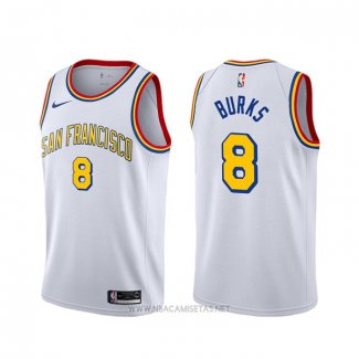 Camiseta Golden State Warriors Alec Burks NO 20 Classic Edition 2019-20 Blanco