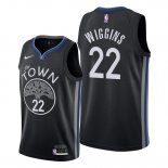 Camiseta Golden State Warriors Andrew Wiggins NO 22 Ciudad 2019-20 Negro