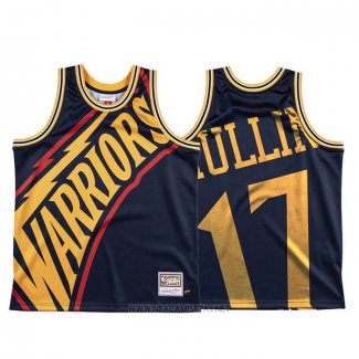 Camiseta Golden State Warriors Chris Mullin NO 17 Mitchell & Ness Big Face Azul