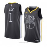 Camiseta Golden State Warriors Damion Lee NO 1 Statement 2018 Negro