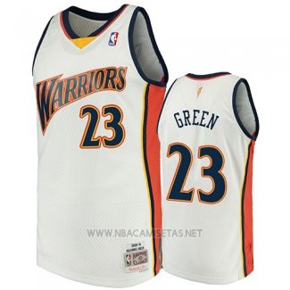 Camiseta Golden State Warriors Draymond Green NO 23 2009-10 Hardwood Classics Blanco