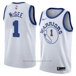 Camiseta Golden State Warriors Javale Mcgee NO 1 Hardwood Classic 2018 Blanco