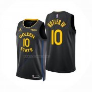 Camiseta Golden State Warriors Jimmy Butler III NO 10 Statement 2024-25 Negro