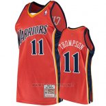 Camiseta Golden State Warriors Klay Thompson NO 11 2009-10 Hardwood Classics Naranja