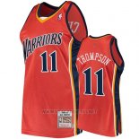 Camiseta Golden State Warriors Klay Thompson NO 11 2009-10 Hardwood Classics Naranja