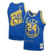 Camiseta Golden State Warriors Rick Barry NO 24 Mitchell & Ness 1966-67 Azul