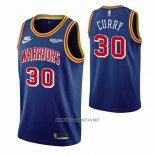 Camiseta Golden State Warriors Stephen Curry NO 30 75th Anniversary Azul