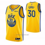 Camiseta Golden State Warriors Stephen Curry NO 30 Statement 2021 Oro
