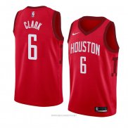 Camiseta Houston Rockets Gary Clark NO 6 Earned 2018-19 Rojo