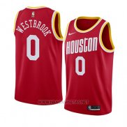 Camiseta Houston Rockets Russell Westbrook NO 0 Hardwood Classics 2019-20 Rojo