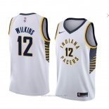 Camiseta Indiana Pacers Damien Wilkins NO 12 Association 2018 Blanco