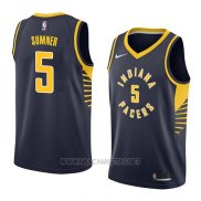 Camiseta Indiana Pacers Edmond Sumner NO 5 Icon 2018 Azul