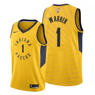 Camiseta Indiana Pacers T.j. Warren NO 1 Statement Oro