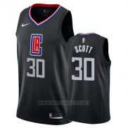 Camiseta Los Angeles Clippers Mike Scott NO 30 Statement 2019 Negro