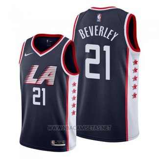 Camiseta Los Angeles Clippers Patrick Beverley NO 21 Ciudad 2019 Azul