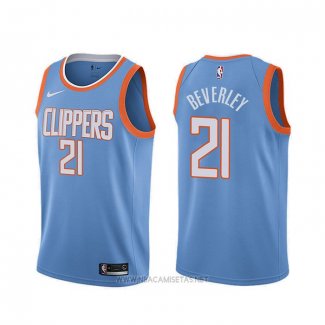 Camiseta Los Angeles Clippers Patrick Beverley NO 21 Ciudad Azul