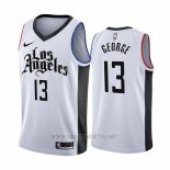 Camiseta Los Angeles Clippers Paul George NO 13 Ciudad 2019-20 Blanco