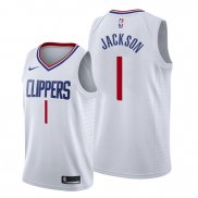Camiseta Los Angeles Clippers Reggie Jackson NO 1 Association 2019-20 Blanco
