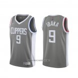 Camiseta Los Angeles Clippers Serge Ibaka NO 9 Earned 2020-21 Gris