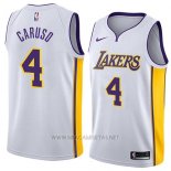 Camiseta Los Angeles Lakers Alex Caruso NO 4 Association 2018 Blanco