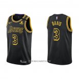 Camiseta Los Angeles Lakers Anthony Davis NO 3 Mamba 2021-22 Negro