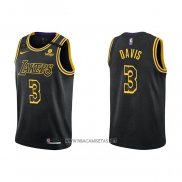 Camiseta Los Angeles Lakers Anthony Davis NO 3 Mamba 2021-22 Negro