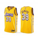 Camiseta Los Angeles Lakers Dwight Howard NO 39 Ciudad 2019-20 Amarillo