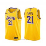 Camiseta Los Angeles Lakers J.r. Smith NO 21 Icon 2020 Amarillo
