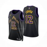 Camiseta Los Angeles Lakers Jake LaRavia NO 12 Ciudad 2025-26 Negro