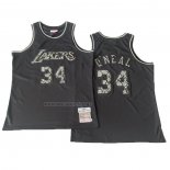 Camiseta Los Angeles Lakers Kobe Bryant NO 34 Swingman Mitchell & Ness 1996-97 Negro