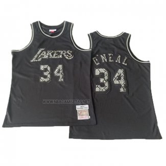 Camiseta Los Angeles Lakers Kobe Bryant NO 34 Swingman Mitchell & Ness 1996-97 Negro